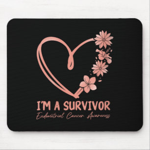 Womens Im A Survivor. Endometrial Cancer Awareness Mouse Mat