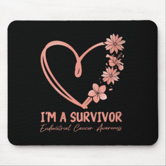 Womens Im A Survivor. Endometrial Cancer Awareness Mouse Mat