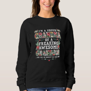 Womens I'm grandma of grandson Grandmother Grandma Sweatshirt