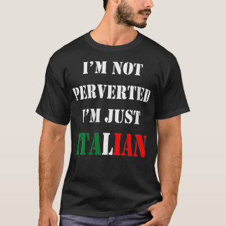 Womens I'm Not Perverted I'm Just Italian VNeck T-Shirt