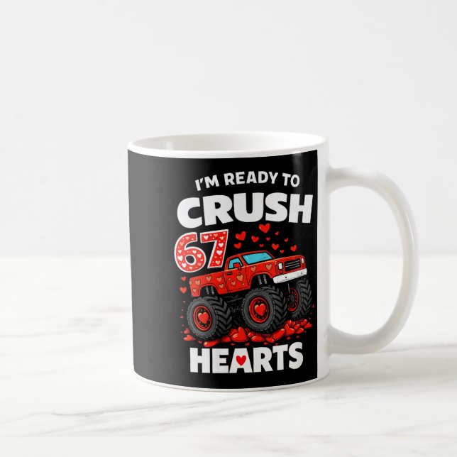 Women's I'm Ready To Crush 67 Hearts Truck Valenti Coffee Mug (Right)