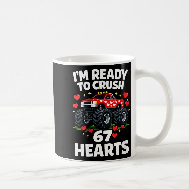 Women's I'm Ready To Crush 67 Hearts Truck Valenti Coffee Mug (Right)