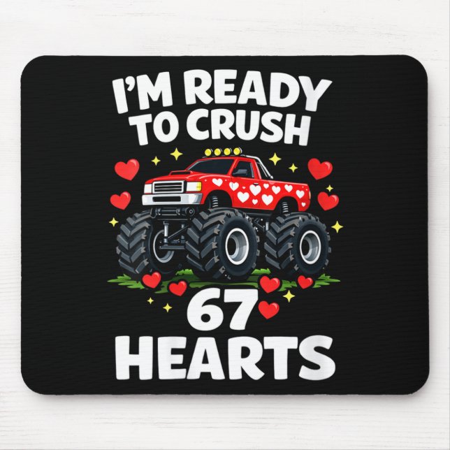 Women's I'm Ready To Crush 67 Hearts Truck Valenti Mouse Mat (Front)