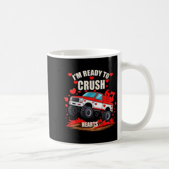 Women's I'm Ready To Crush 6 7 Hearts Truck Funny  Coffee Mug (Right)