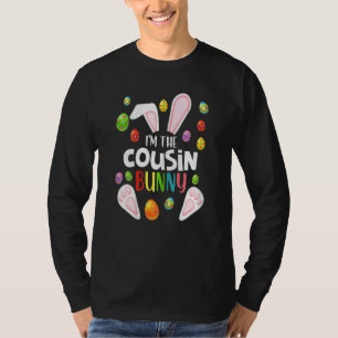 Womens I'm The Cousin Bunny Funny Matching Family T-Shirt