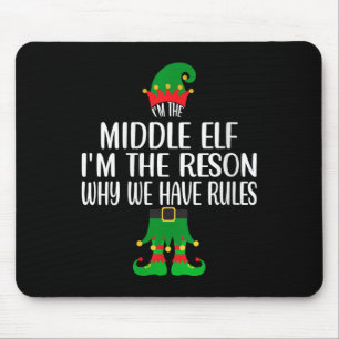 Womens I'm The Middle Elf Christmas Party Family M Mouse Mat