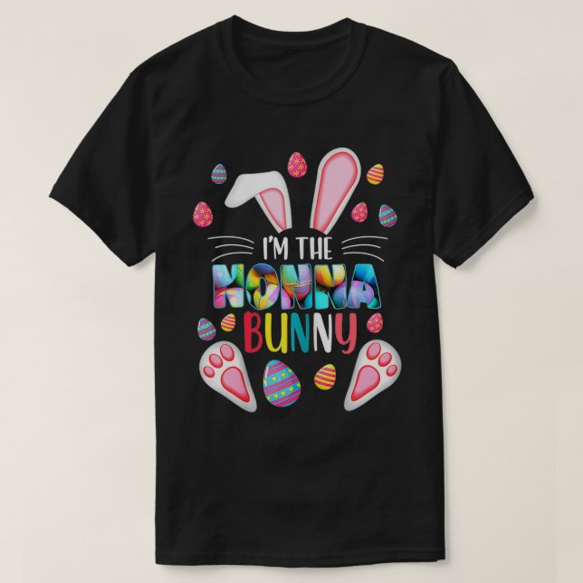 Womens I'm The Nonna Bunny  Easter Family Matching T-Shirt (Design Front)