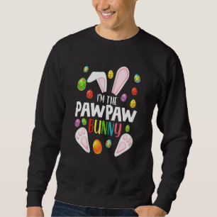 Womens I'm The Pawpaw Bunny Funny Matching Family Sweatshirt