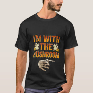 Womens I'm With The Mushroom Costume Halloween C T-Shirt