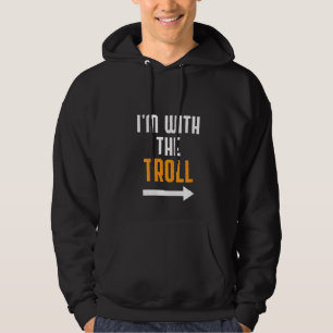 Womens I'm With The Troll Shirt Costume Funny Hall