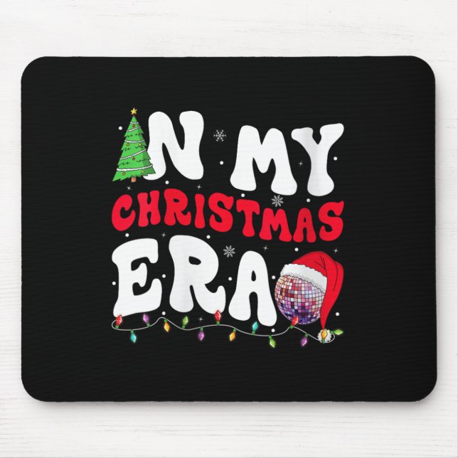 Womens In My Christmas Era Winter Season Groovy Xm Mouse Mat (Front)
