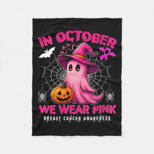 Womens in October Wear nk Breast Cancer Awareness Fleece Blanket