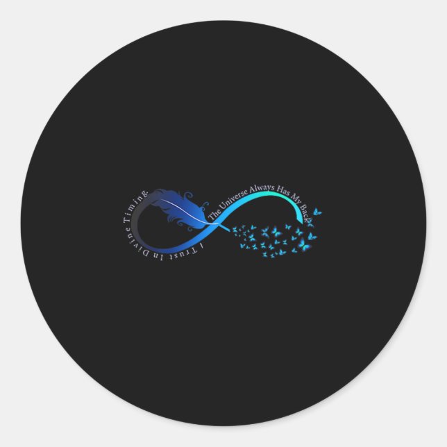 Womens Infinity Symbol Retro Forever Sitivity Moti Classic Round Sticker (Front)