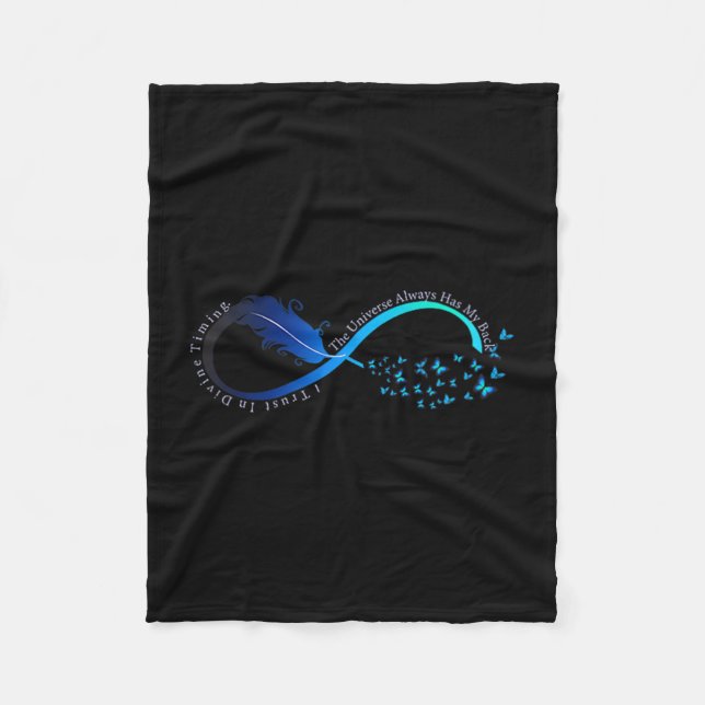 Womens Infinity Symbol Retro Forever Sitivity Moti Fleece Blanket (Front)