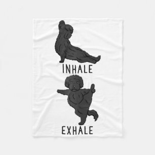 Womens Inhale Exhale Labradoodle Yoga Dog Tee Shir Fleece Blanket