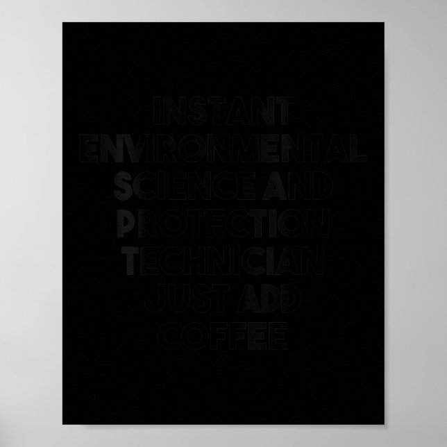 Womens Instant Environmental Science Protection Poster (Front)