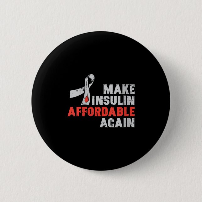 Womens Insulin Therapy Diabetes Awareness Blood Gl 6 Cm Round Badge (Front)