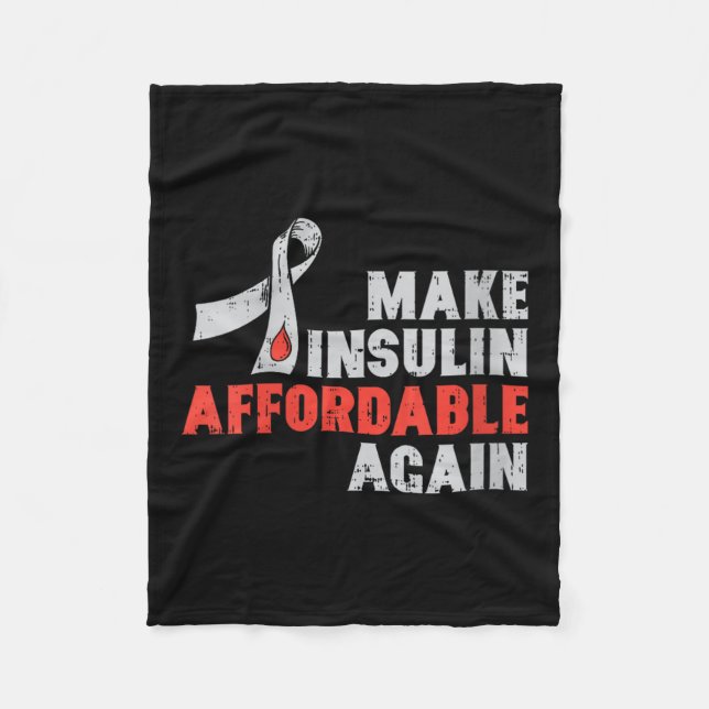 Womens Insulin Therapy Diabetes Awareness Blood Gl Fleece Blanket (Front)