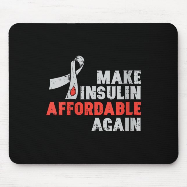 Womens Insulin Therapy Diabetes Awareness Blood Gl Mouse Mat (Front)