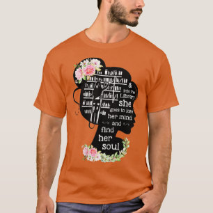 Womens Into The Library She Goes To Lose Her Mind T-Shirt