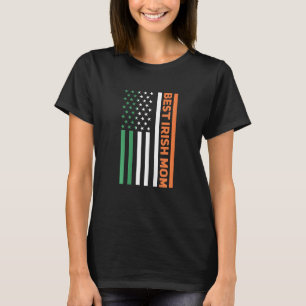 Womens Irish Mother Ireland American Flag Best Iri T-Shirt