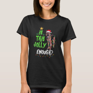 Womens Is This Jolly Enough Noel German Shepherd C T-Shirt