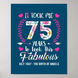 Womens It took me 75 Years to Look This Good 75 Poster