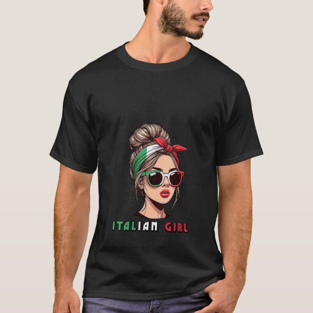 Womens Italian Girl Italia Italy girls ragazza ita T-Shirt (Front)