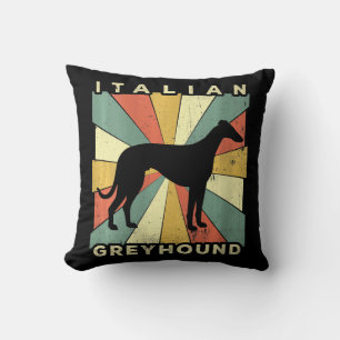 womens italian greyhound dog 70s gift cushion