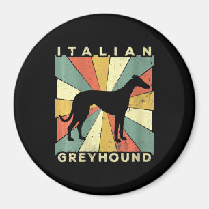 womens italian greyhound dog 70s gift magnet