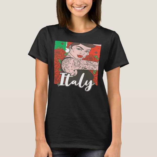 Womens Italian Woman Italy Girl T-Shirt (Front)