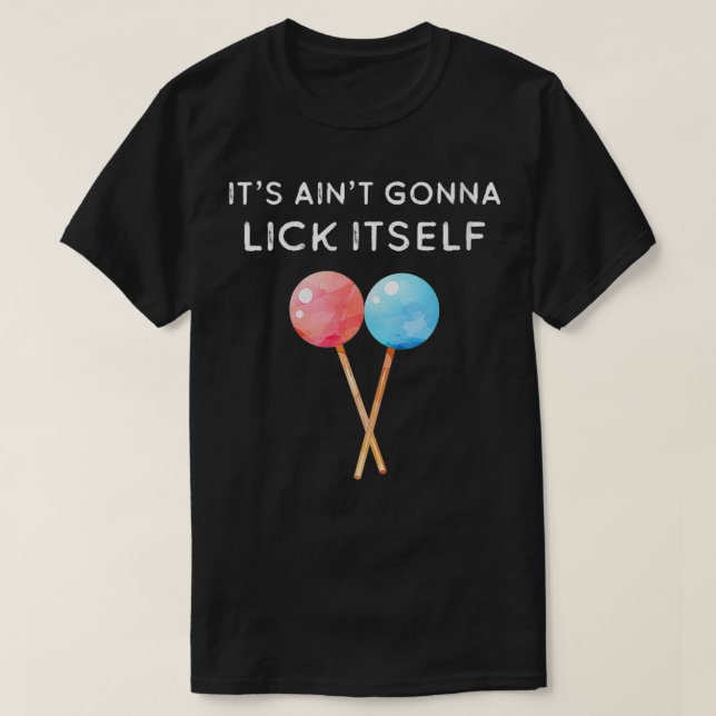 Womens Its aint gonna lick itsdirty humour  VNeck3 T-Shirt (Design Front)