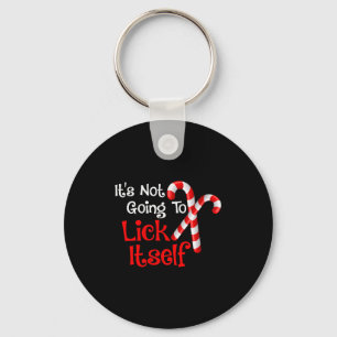 Womens It's Going To Lick Itself Candy Cane Christ Key Ring