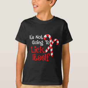 Womens It's Going To Lick Itself Candy Cane Christ T-Shirt