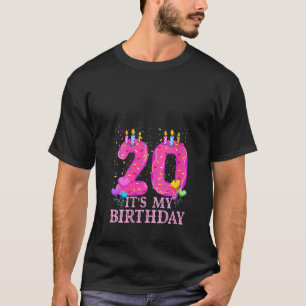 Womens It's My 20th Birthday Sweet doughnut Happy T-Shirt