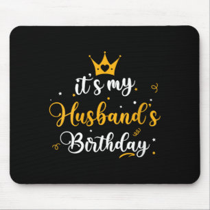 Womens it's my husband's birthday party family mouse mat