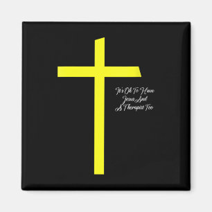 Womens Its Ok To Have Jesus And A Therapist Too Ch Magnet