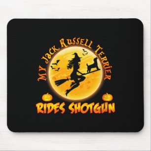 Womens Jack Russell Terrier Rides Shot Dog Mouse Mat