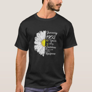 Womens January Girl Made In 1952 70Th Sunshine Hur T-Shirt