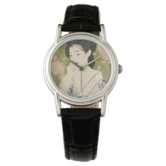 Women's Japanese Geisha Kimono Woodcut Watch
