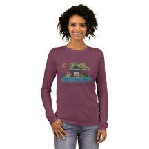 Women's Japanese Scenery Design Long SleeveT-Shirt