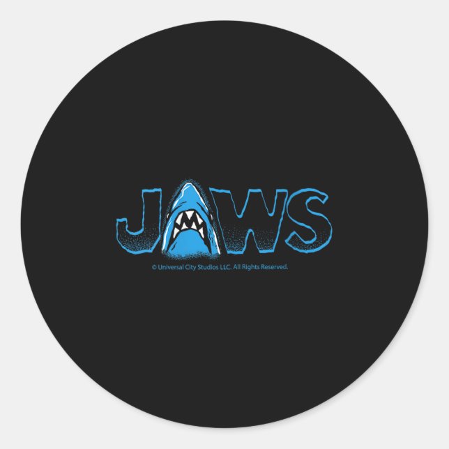 Womens Jaws 2025 Clic Shark Movie Icon Design V-ne Classic Round Sticker (Front)