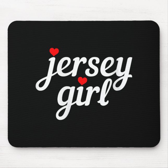 Womens Jersey Girl New Jersey Heart Funny Cute New Mouse Mat (Front)