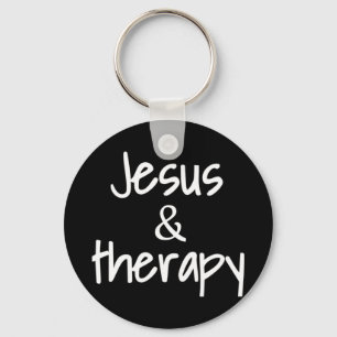 Womens Jesus And Therapy Christian Humor For Chris Key Ring