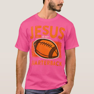 Womens Jesus Is My Quarterback Christian Football T-Shirt
