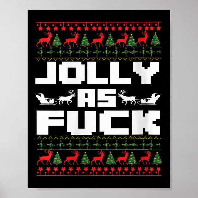 Womens Jolly As For Funny Christmas Raunchy Cuss W Poster (Front)