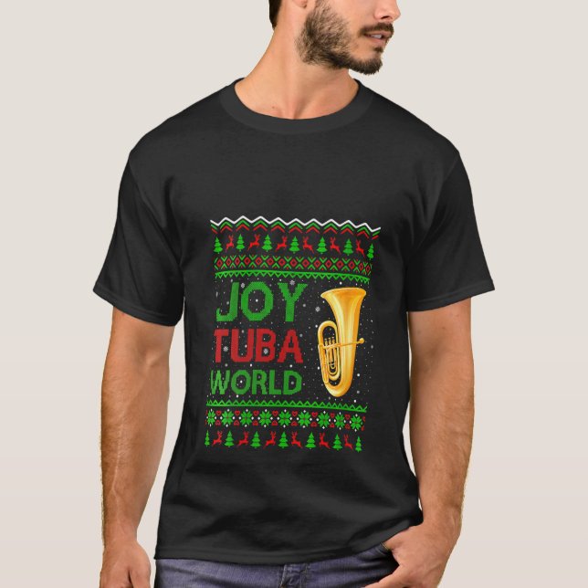 Womens Joy Tuba World Music  Xmas  Ugly Tuba Chris T-Shirt (Front)