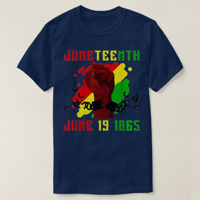 Womens June 19th 1865 Freedom Day Juneteenth 1865  T-Shirt (Design Front)