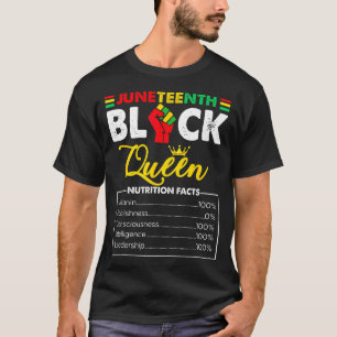 Womens juneteenth black african queen nutritional T-Shirt
