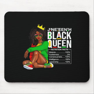Womens Juneteenth Black Queen Nutritional Facts 4t Mouse Mat